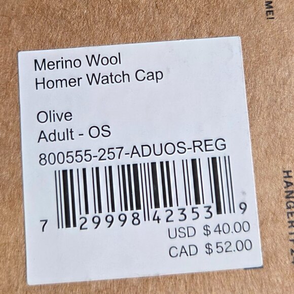 Homer Watch Cap Merino Wool Hat Turtle Fur - Picture 5 of 6